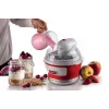 Ariete 643 Ice Cream Maker Party Time, Ice cream making machine, 12W, 1.5 L capacity, Removable basket with double insulation, Preparation time 30 minutes, Lid for adding ingredients, Red