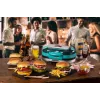 Ariete 205 Hamburger Maker Party Time, Hamburger making machine, 1200 W, Double non-stick plates, 2 compartments, Easy to clean, blue