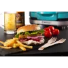 Ariete 205 Hamburger Maker Party Time, Hamburger making machine, 1200 W, Double non-stick plates, 2 compartments, Easy to clean, blue