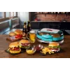 Ariete 205 Hamburger Maker Party Time, Hamburger making machine, 1200 W, Double non-stick plates, 2 compartments, Easy to clean, blue