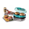 Ariete 205 Hamburger Maker Party Time, Hamburger making machine, 1200 W, Double non-stick plates, 2 compartments, Easy to clean, blue