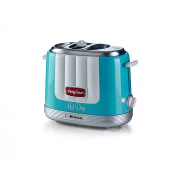 Ariete 206 Hot dog Maker Party Time, 650W, Blue, Hot dog toaster, Light Blue, 2 pc(s), 650 W, 160 mm, 270 mm