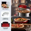 Ariete 927 Pizzeria , Double pizza oven, 2 pizzas in 4 minutes, 2300 W, 2 refractory stones, 2 thermostats, Diameter 32 cm, 5 cooking levels, 2 stainless steel paddles, Red