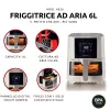 Ariete 4626 Airy Fryer 6L, Air Fryer, 1300 W, 6L Capacity, 2.5kg Cooking Capacity, 8 Preset Programs, Temperature up to 200°, Transparent Basket for Cooking Control, Black