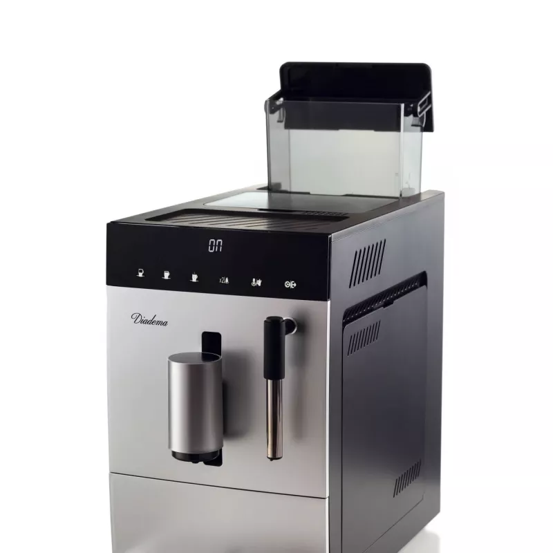Ariete 1452 Diadema, Automatic Coffee Maker, 1350 W, 19 bar pressure, For coffee, Americano and hot water, Cappuccino Device, LED Display, Adjustable Dispenser, Silver