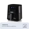 Ariete 4633, Air fryer 4L, 1400W, Capacity 4L, 9 programs, Shake and Grill Function, Temperature up to 200°C, Black