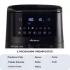 Ariete 4633, Air fryer 4L, 1400W, Capacity 4L, 9 programs, Shake and Grill Function, Temperature up to 200°C, Black