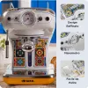 Ariete 1389 Positano coffee machine, 850W, Tank capacity 0.9L, 1 or 2 cups filter, Drip tray, Milk frother