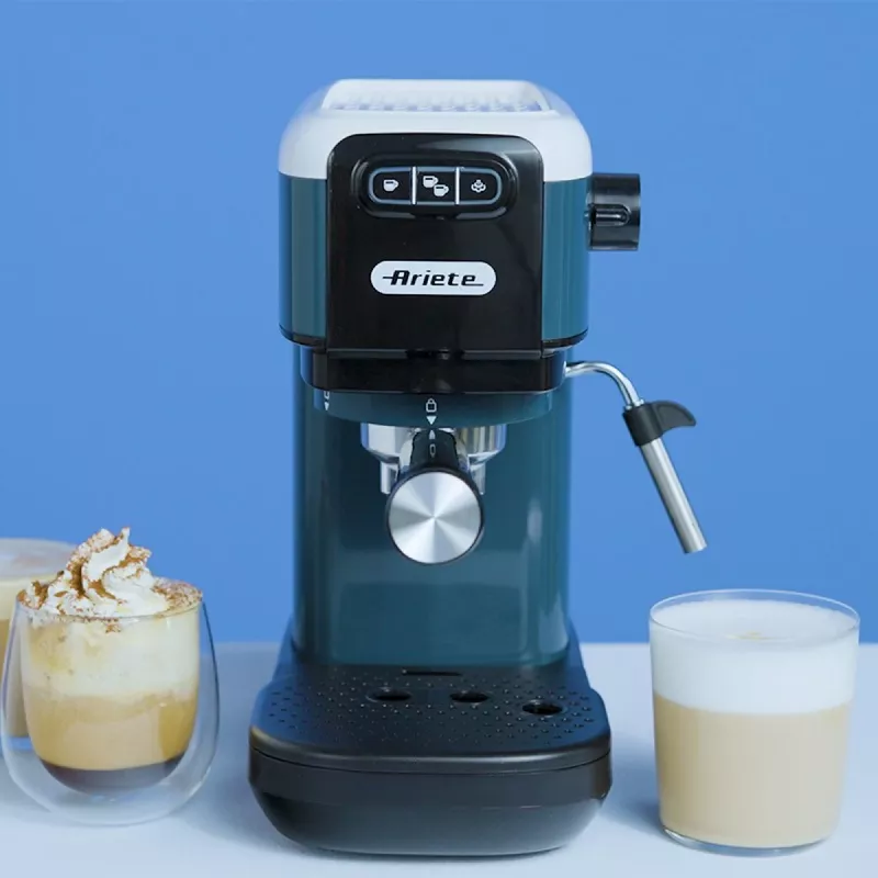Ariete 1399 Espresso coffee machine, For powder and ESE pods, 1300 W, 1.1L capacity, 15 bar pressure, 1, 2 cups and ESE pod filter, Cappuccino, White