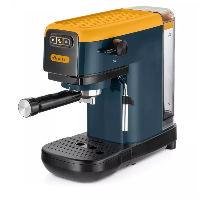 Ariete 1399 Espresso coffee machine, For powder and ESE pods, 1300 W, 1.1L capacity, 15 bar pressure, 1, 2 cups and ESE pod filter, Cappuccino, Yellow