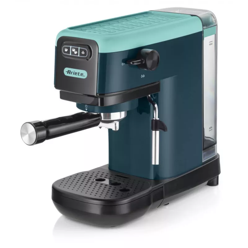 Ariete 1399 Espresso coffee machine, For powder and ESE pods, 1300 W, 1.1L capacity, 15 bar pressure, 1, 2 cups and ESE pod filter, Cappuccino, Green