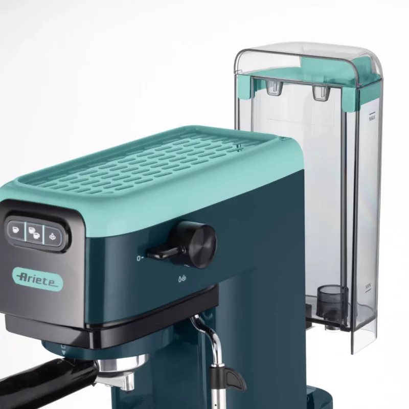 Ariete 1399 Espresso coffee machine, For powder and ESE pods, 1300 W, 1.1L capacity, 15 bar pressure, 1, 2 cups and ESE pod filter, Cappuccino, Green