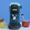 Ariete 1399 Espresso coffee machine, For powder and ESE pods, 1300 W, 1.1L capacity, 15 bar pressure, 1, 2 cups and ESE pod filter, Cappuccino, Green