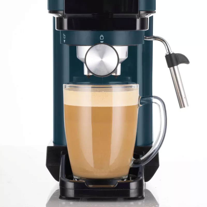 Ariete 1399 Espresso coffee machine, For powder and ESE pods, 1300 W, 1.1L capacity, 15 bar pressure, 1, 2 cups and ESE pod filter, Cappuccino, Blue