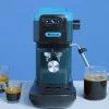 Ariete 1399 Espresso coffee machine, For powder and ESE pods, 1300 W, 1.1L capacity, 15 bar pressure, 1, 2 cups and ESE pod filter, Cappuccino, Blue