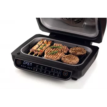 Ariete 4635 Air Fryer Grill, Air Fryer and Grill, Steak Grill, 1700W, Capacity 8L, Frying and Grilling, 8 cooking functions, Timer, Black