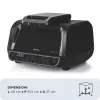 Ariete 4635 Air Fryer Grill, Air Fryer and Grill, Steak Grill, 1700W, Capacity 8L, Frying and Grilling, 8 cooking functions, Timer, Black