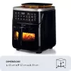 Ariete 4636 Air fryer with steam function + Grill, 1700W, Dehydrating function, 10 cooking functions, Transparent basket, Timer, Black