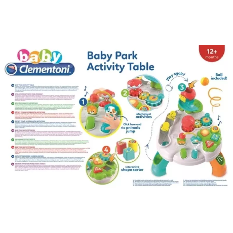 Clementoni Baby Park Activity Table, 1 yr(s), Sounding, Multicolour