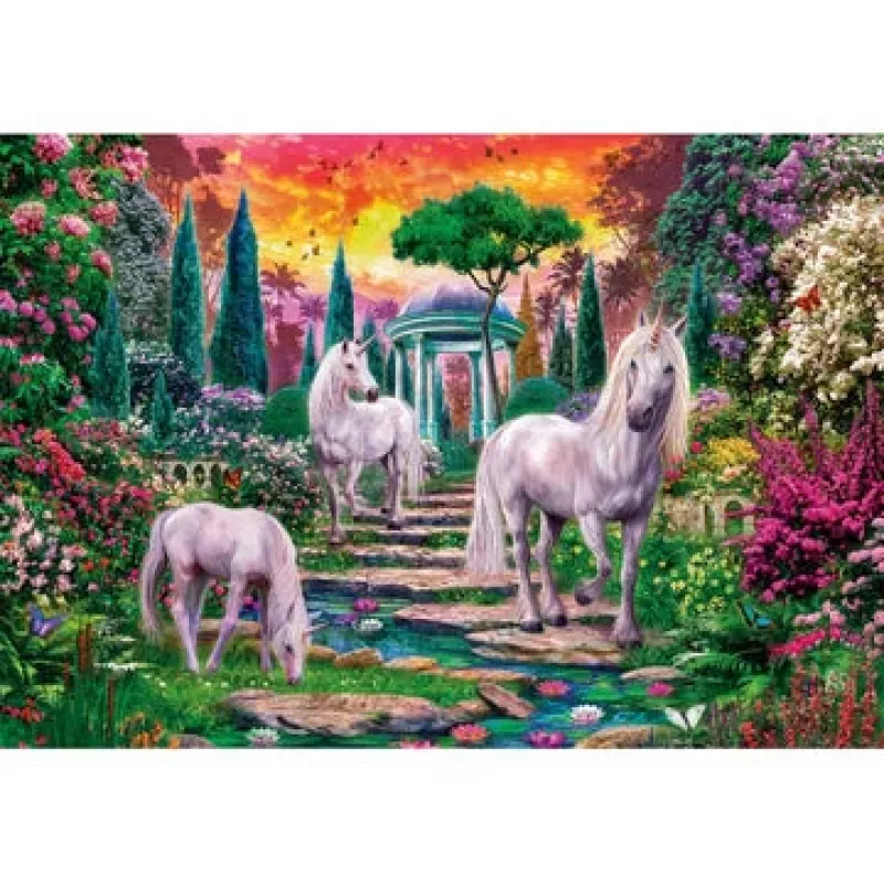 Clementoni Classical garden unicorns Jigsaw puzzle 2000 pc(s) Animals