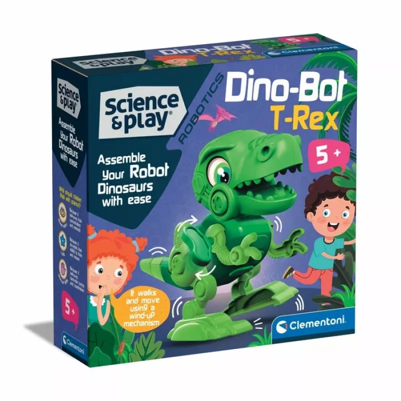 Clementoni Science & Play Dino Bot T-Rex Junior, Robotic dinosaur, 5 yr(s)