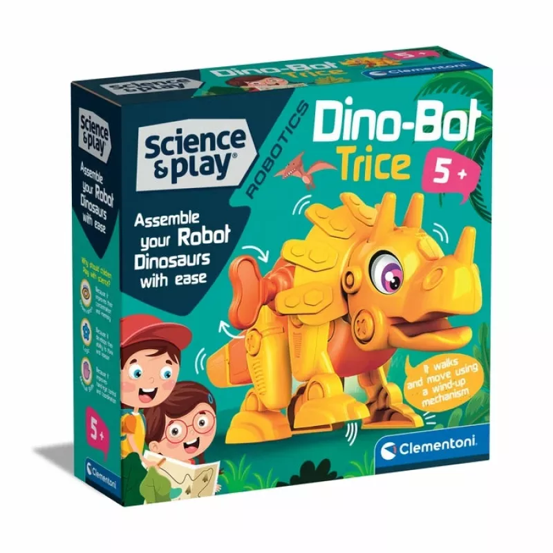 Clementoni Dino Bot Triceratops Junior, Robotic dinosaur, 5 yr(s)