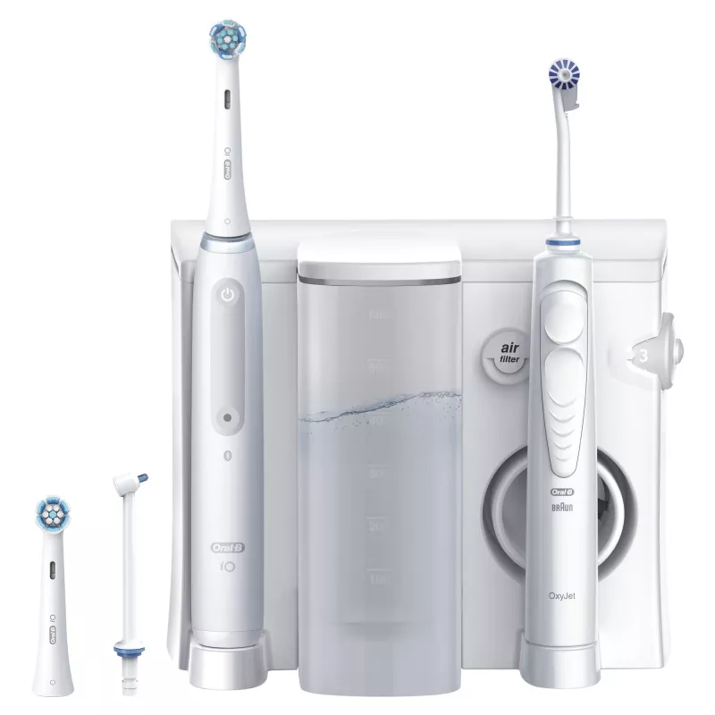 Oral-B iO4 & OxyJet oral care centre, white