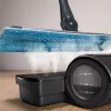 Polti Moppy Black Premium Steam mop 0.7 L 1500 W Aluminium, Black