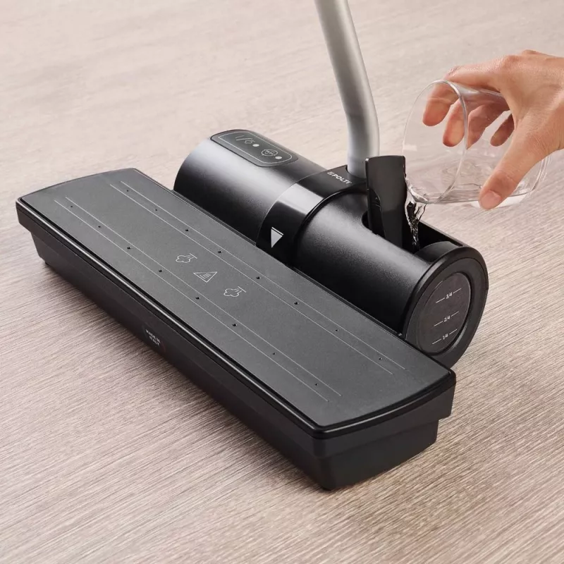Polti Moppy Black Premium Steam mop 0.7 L 1500 W Aluminium, Black