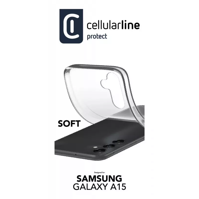 Cellularline Soft - Galaxy A15 Soft rubber case, Cover, Samsung, A15 5G, 16.5 cm (6.5 inch), Transparent