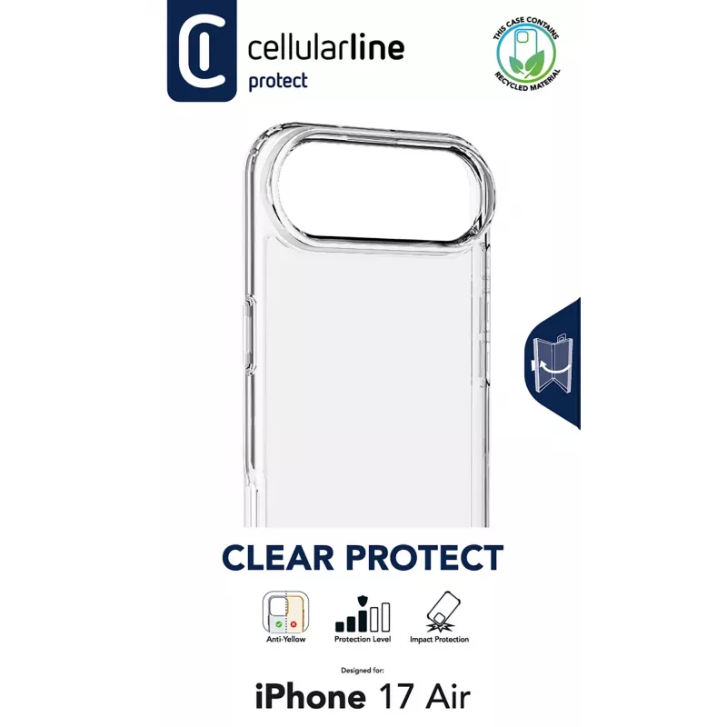 Cellularline Clear Protect - iPhone Air Hard case with rubber edges