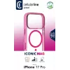 Cellularline Iconic Mag - iPhone 17 Pro Transparent case with colored edges compatible with Magsafe ecosystem