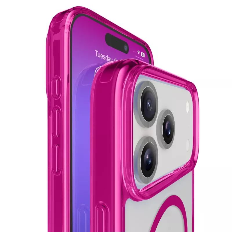 Cellularline Iconic Mag - iPhone 17 Pro Transparent case with colored edges compatible with Magsafe ecosystem