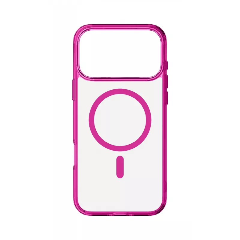 Cellularline Iconic Mag - iPhone 17 Pro Transparent case with colored edges compatible with Magsafe ecosystem