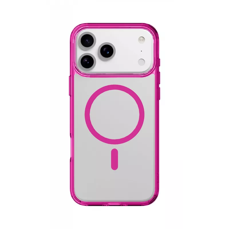 Cellularline Iconic Mag - iPhone 17 Pro Transparent case with colored edges compatible with Magsafe ecosystem