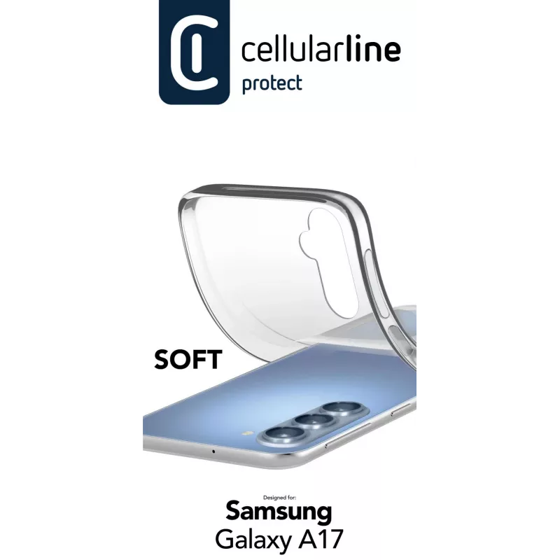 Cellularline Soft - Galaxy A17 Soft rubber case, Cover, Samsung, Galaxy A17, 17 cm (6.7 inch), Transparent