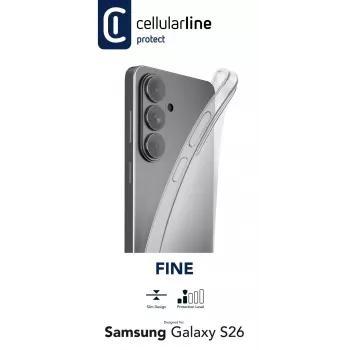 Cellularline Fine - Galaxy S26, Cover, Samsung, Galaxy S26, 17 cm (6.7 inch), Transparent