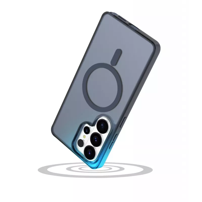 Cellularline FROSTY MAG - Galaxy S26 Ultra Semi-transparent case with matte finish and colored edges, compatible with the Qi2 ecosystem and magnetic accessories for Samsung.