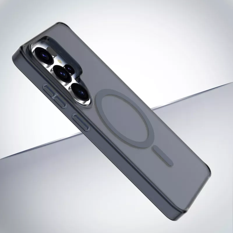 Cellularline FROSTY MAG - Galaxy S26 Ultra Semi-transparent case with matte finish and colored edges, compatible with the Qi2 ecosystem and magnetic accessories for Samsung.