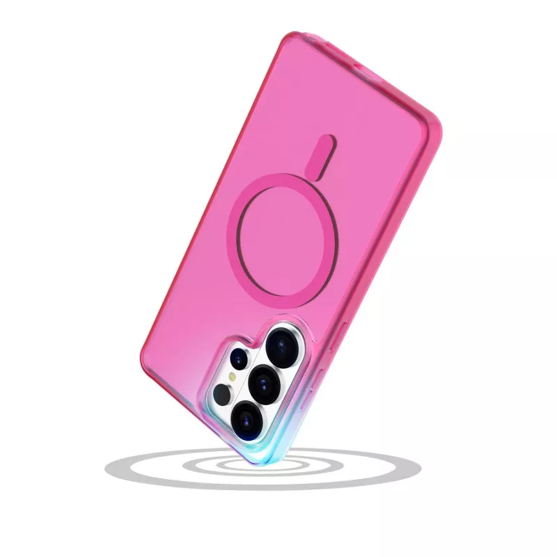 Cellularline FROSTY MAG - Galaxy S26 Ultra Semi-transparent case with matte finish and colored edges, compatible with the Qi2 ecosystem and magnetic accessories for Samsung.