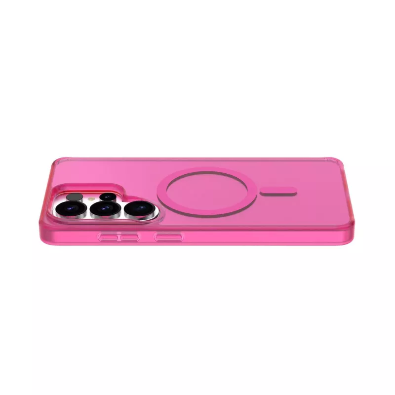 Cellularline FROSTY MAG - Galaxy S26 Ultra Semi-transparent case with matte finish and colored edges, compatible with the Qi2 ecosystem and magnetic accessories for Samsung.
