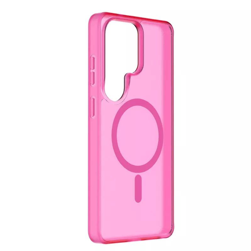 Cellularline FROSTY MAG - Galaxy S26 Ultra Semi-transparent case with matte finish and colored edges, compatible with the Qi2 ecosystem and magnetic accessories for Samsung.