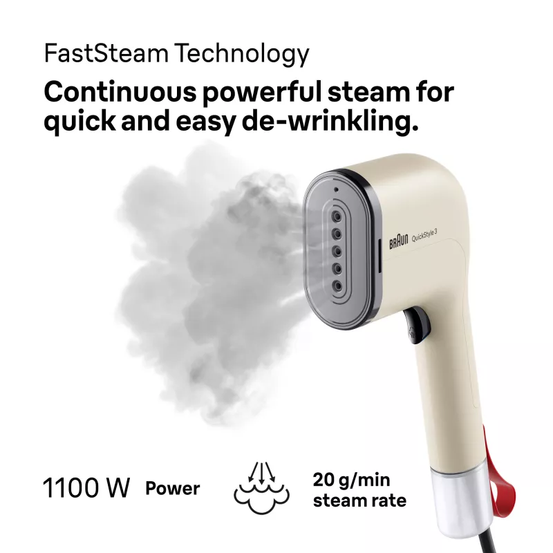 Braun GS 3012 Handheld garment steamer 0.07 L 1100 W Beige
