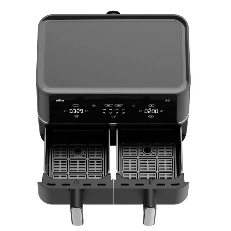 Braun TD 5030I BK Double 10 L Stand-alone 2400 W Hot air fryer Black, Silver