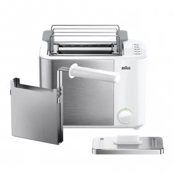 Braun GRILLE-PAIN HT5015WH 13 2 slice(s) 1000 W Grey, White