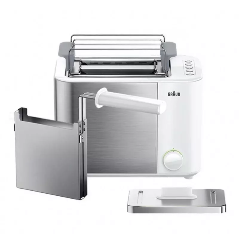 Braun GRILLE-PAIN HT5015WH 13 2 slice(s) 1000 W Grey, White