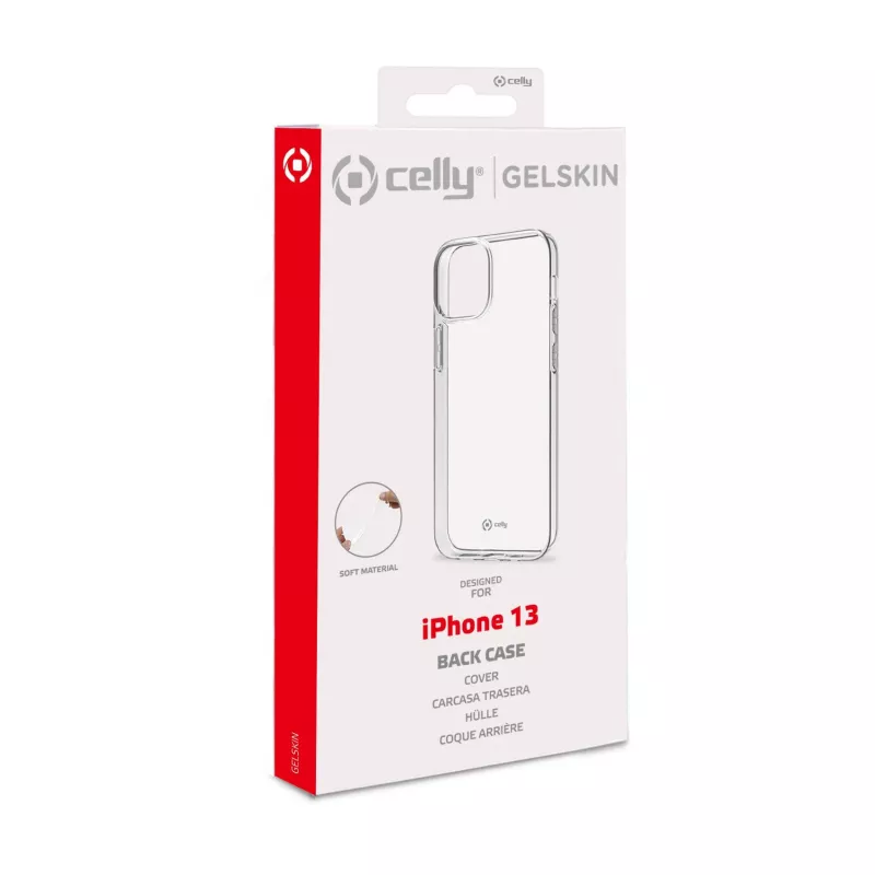 Celly GELSKIN Apple iPhone 13, Cover, Apple, iPhone 13, 15.5 cm (6.1 inch), Transparent