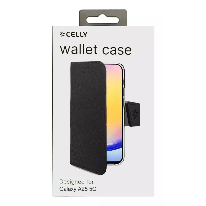Celly WALLY mobile phone case 16.5 cm (6.5 inch) Wallet case Black
