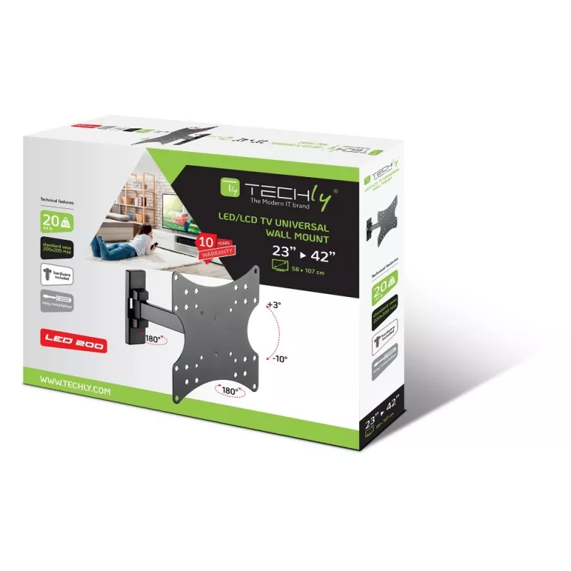 Techly ICA-LCD 2901E TV mount/stand 106.7 cm (42 inch) Black