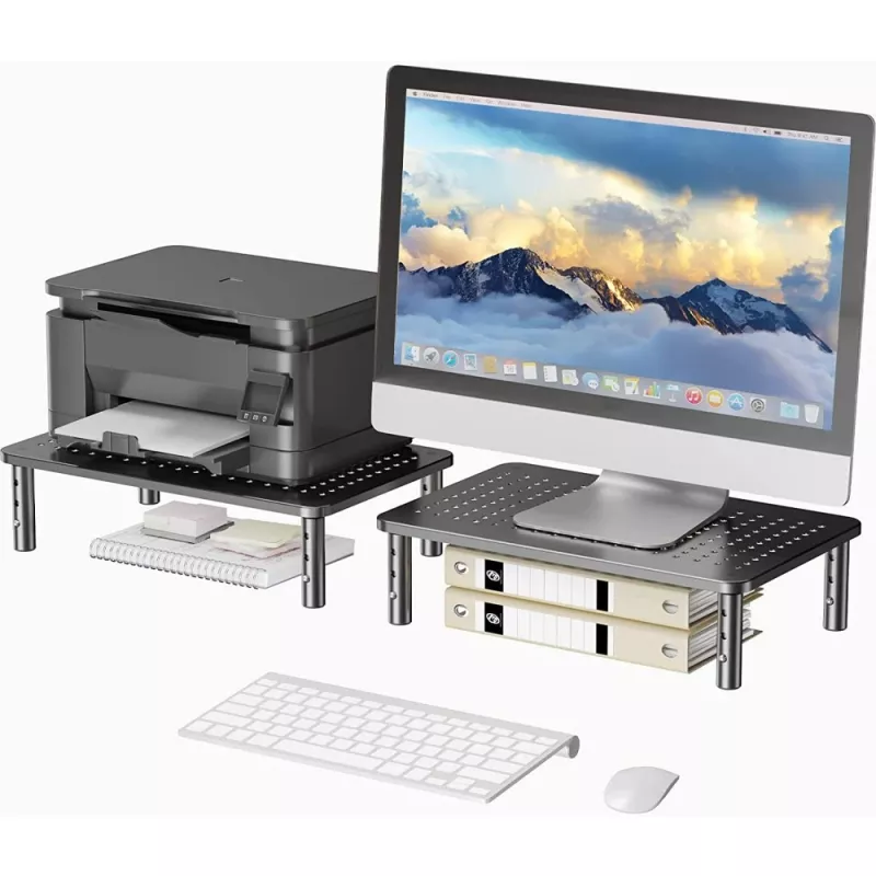 Techly Monitor / Laptop Desk Stand Black, Freestanding, 20 kg, Height adjustment, Black